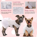 Dog White Princess Dresses with Bowknot